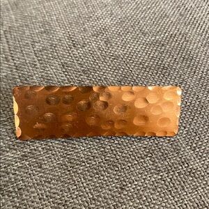 Vintage Signed KOLVA Hammered Copper Bar Brooch | Artisan Pin